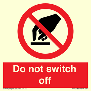 Do not switch off 